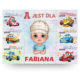 Puzzle Dla Dzieci | Personalizowane Sportowe Auta #1069 - FEIA