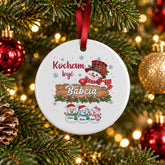 Ceramiczna Zawieszka na Choinkę dla Babci - okrągła