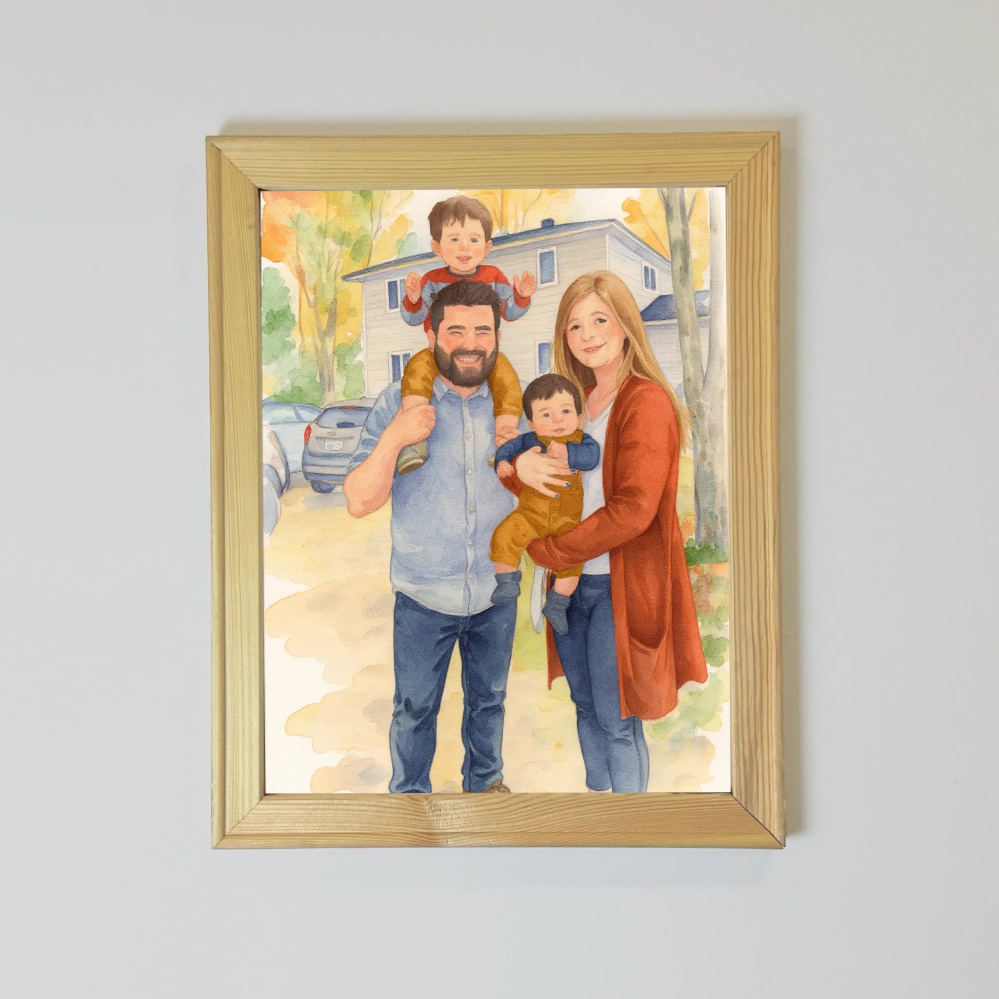 Obraz pionowy — akwarela, personalizacja zdjęcia