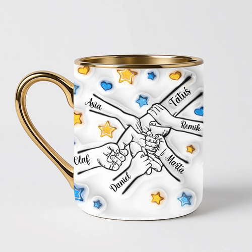 Kubek Elegante Dla Rodziny | Personalizowany Dla Taty/Dziadka 1-6 Efekt 3D #1408