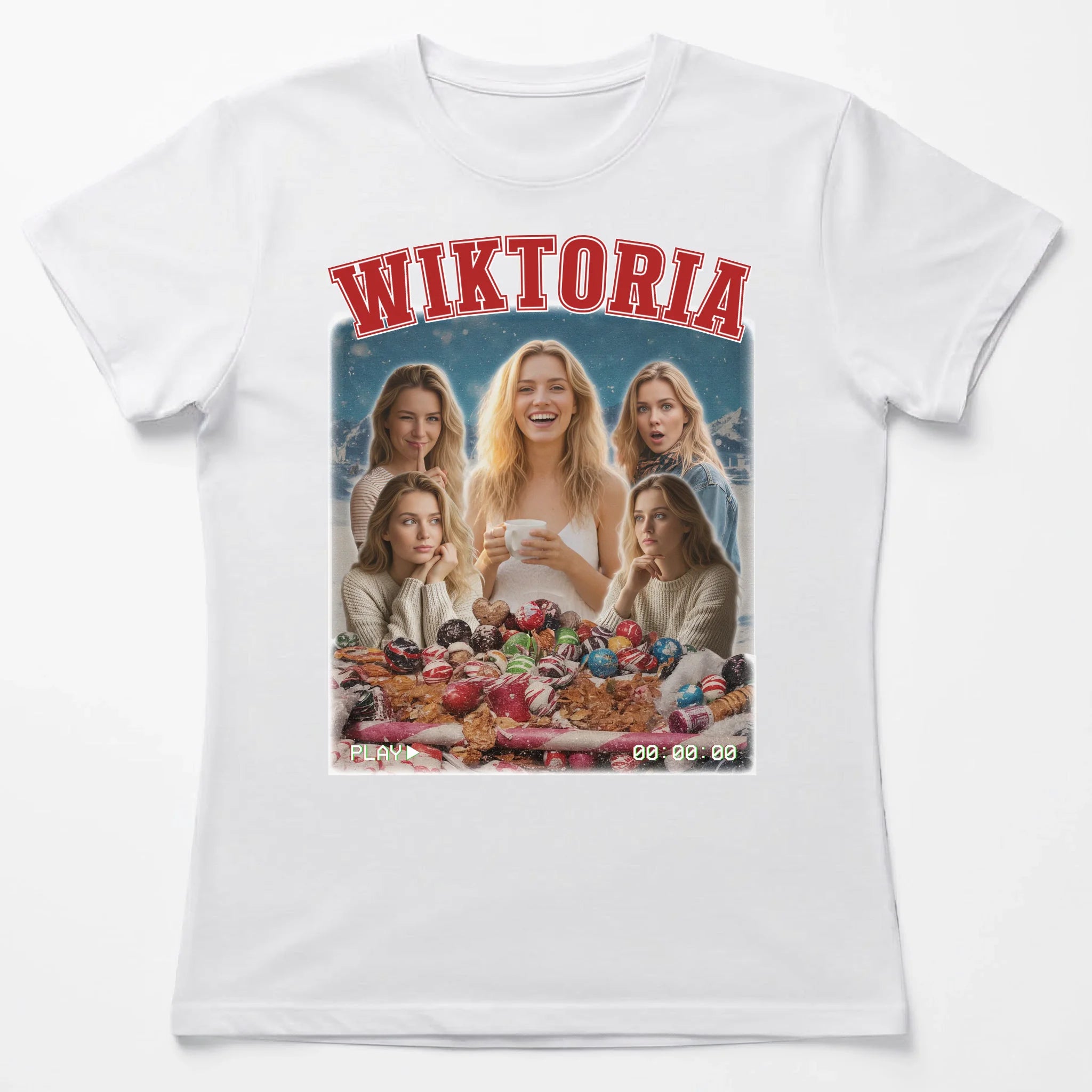 Biala koszulka damska