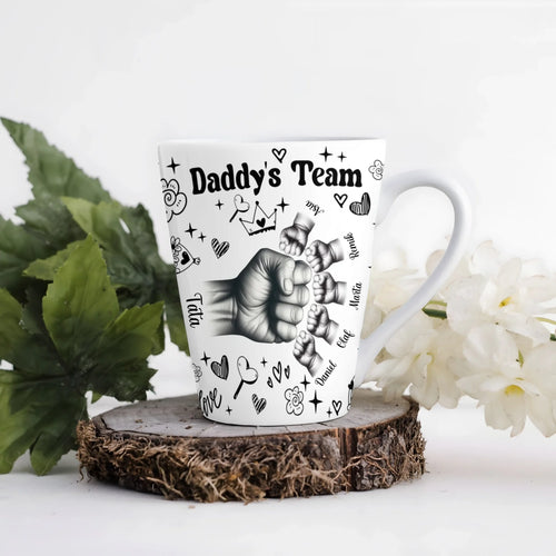 Kubek Latte Dla Taty | Personalizowany Z Imionami 1-6 Efekt 3D #1644