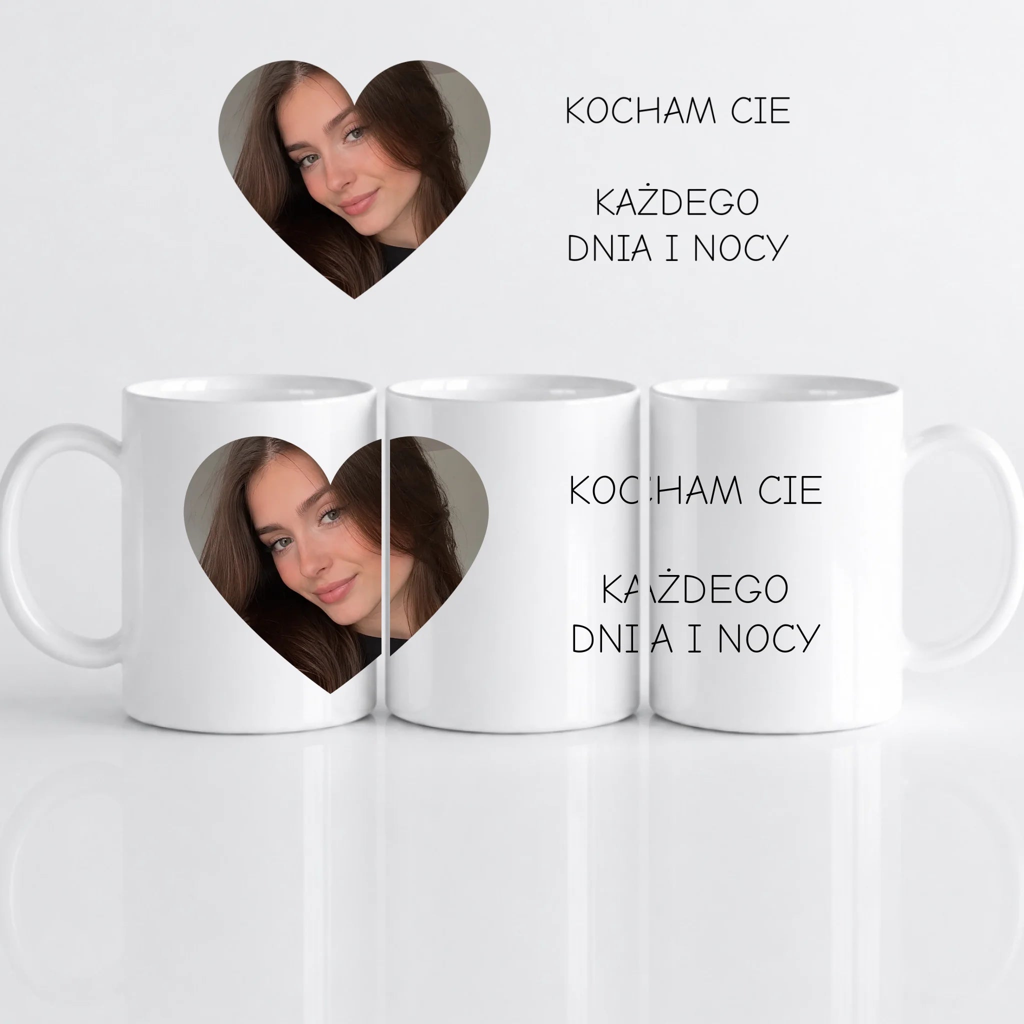 Kubek personalizowany ze zdjęciem i własnym napisem z drugiej strony